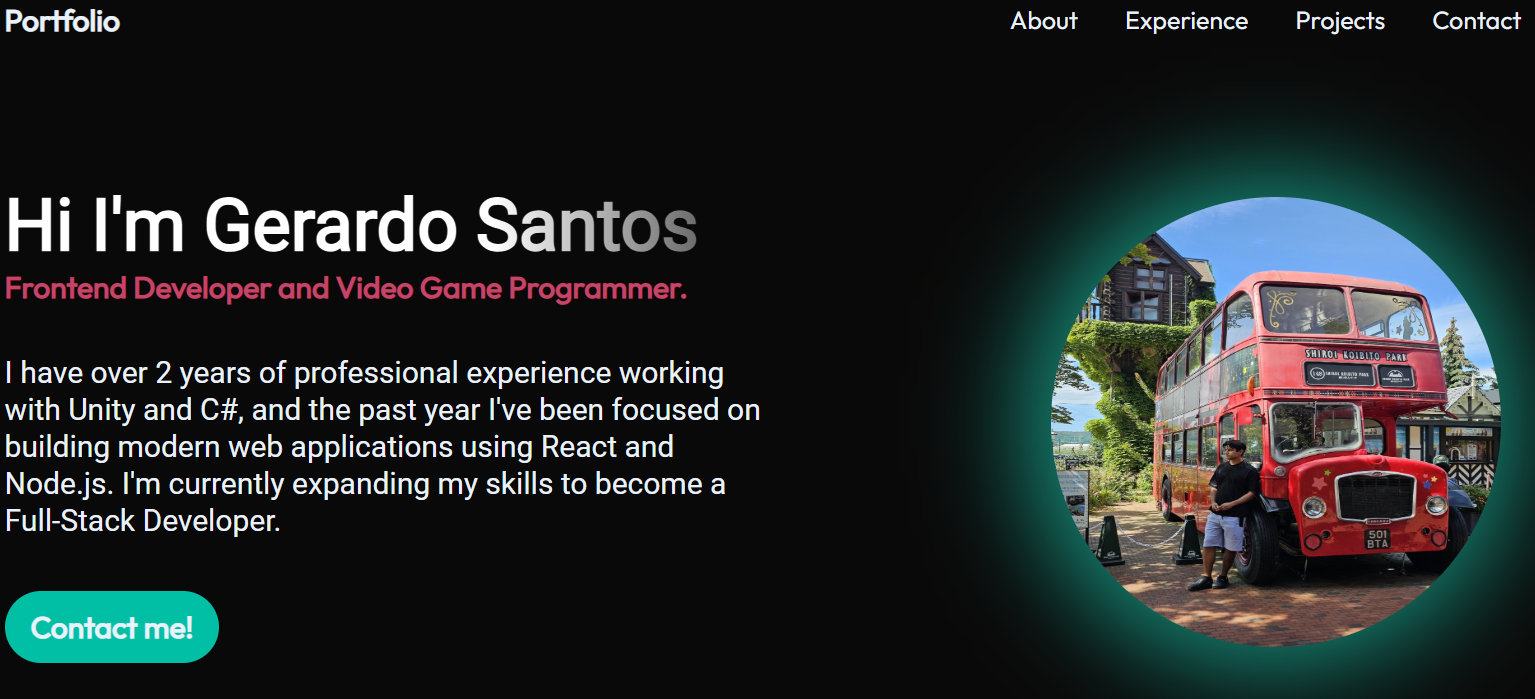  Image of React portfolio